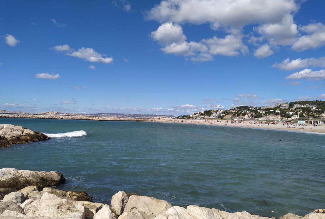 Sun Escape, Appart Renove Climatise 3 Pieces 4-6 Pers, 350M De La Plage Μασσαλία Εξωτερικό φωτογραφία